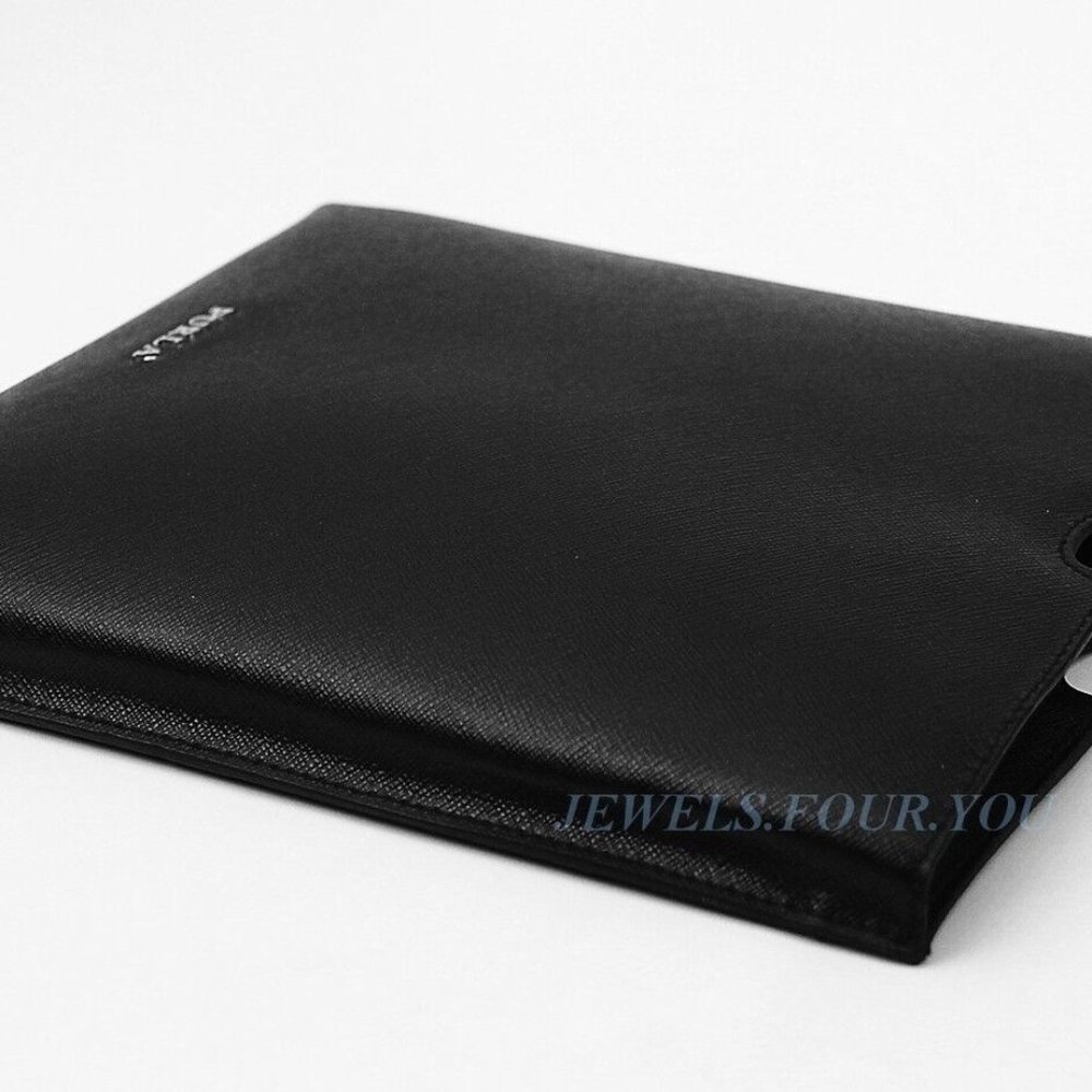 FURLA IPAD CASE BLACK ONYX HIGH QUALITY 100% LEATHER 9,5 x 7,25  BRAND NEW